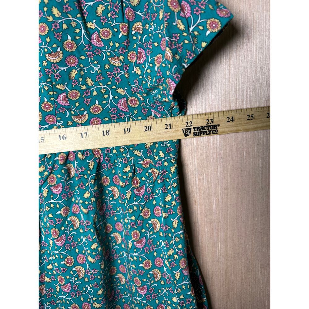 NATURAL LIFE Turquoise and Orange Floral Maxi Dress - Picture 4 of 5